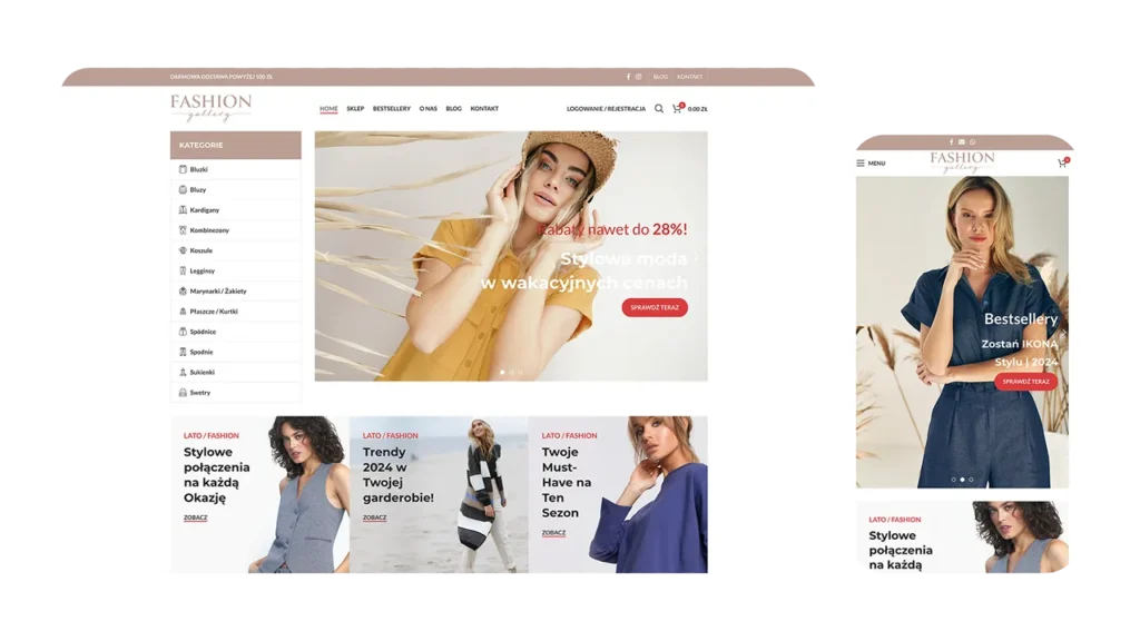 fashion gallery zadzwon do sala strony i sklepy internetowe